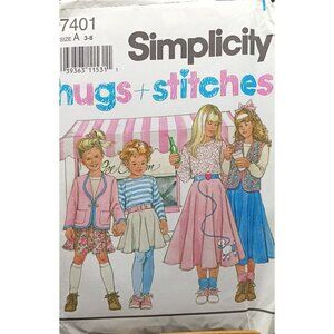 Simplicity 7401 Vintage Sewing Pattern For 1950s Sock Hop Girls Outfits Size A 3